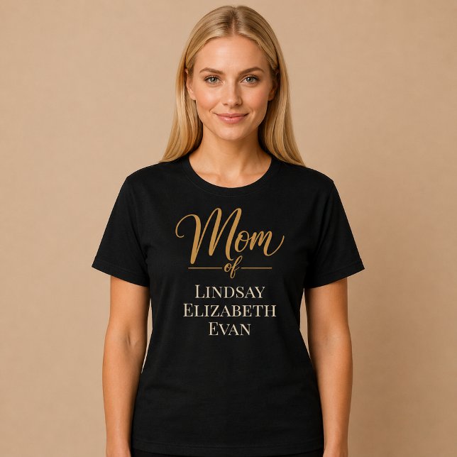 Personalised Elegant Mum T-Shirt (Creator Uploaded)