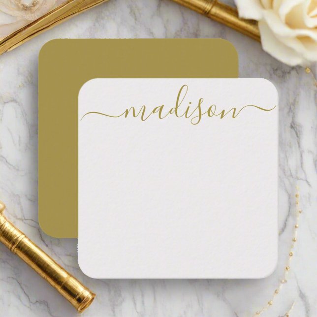 Personalised Elegant Name Gold Calligraphy Card (Creator Uploaded)