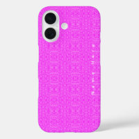 Personalised Elegant Name on Boho Hot Pink Pattern