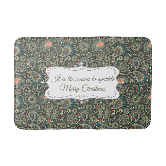 Personalised Elegant Pattern Bath Mat (Front)