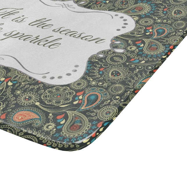 Personalised Elegant Pattern Cutting Board (Corner)