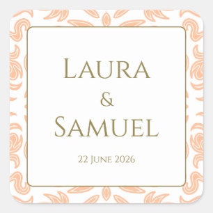 Personalised Elegant Peach Stickers