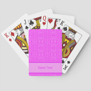 Personalised Elegant Pink Pattern Playing Cards