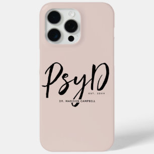 Personalised Elegant PsyD Doctor of Psychology iPhone 15 Pro Max Case
