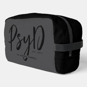 Personalised Elegant PsyD Doctor of Psychology Dopp Kit