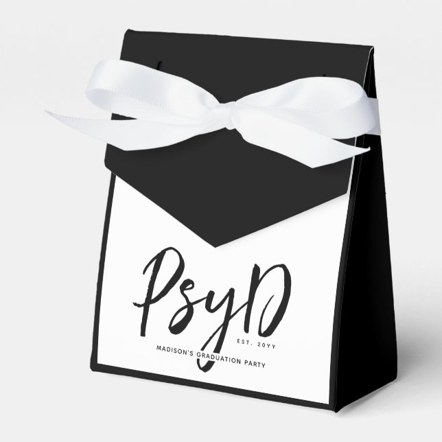 Personalised Elegant PsyD Doctor of Psychology Favour Box (Front Side)