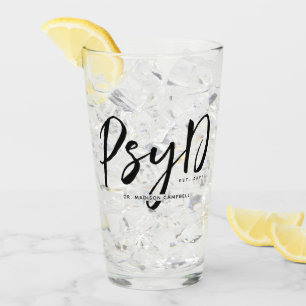 Personalised Elegant PsyD Doctor of Psychology Glass