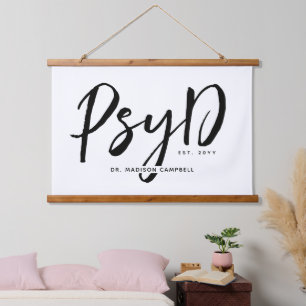 Personalised Elegant PsyD Doctor of Psychology Hanging Tapestry