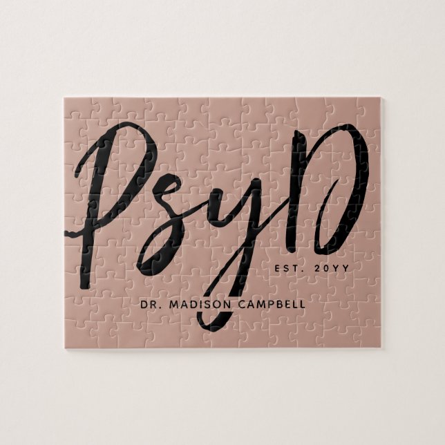 Personalised Elegant PsyD Doctor of Psychology Jigsaw Puzzle (Horizontal)