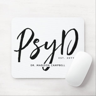Personalised Elegant PsyD Doctor of Psychology Mouse Mat