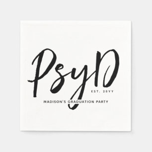 Personalised Elegant PsyD Doctor of Psychology Napkin