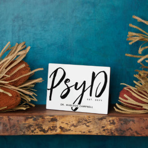 Personalised Elegant PsyD Doctor of Psychology Plaque