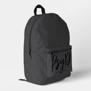 Personalised Elegant PsyD Doctor of Psychology Printed Backpack