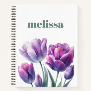 Personalised Elegant purple Monogram Notebook