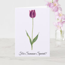 Personalised Elegant Purple Tulip