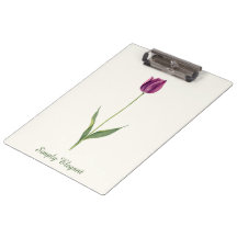 Personalised Elegant Purple Tulip