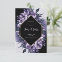 [Personalised] Elegant Purple Wedding Invitation