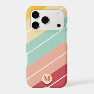 Personalised Elegant Retro Striped Monogram