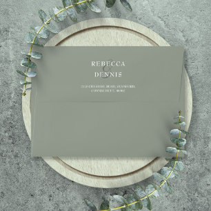 Personalised Elegant Sage Green Return Address Envelope