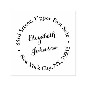 Personalised Elegant Script Name Return Address Self-inking Stamp