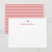 Personalised Elegant Script Red Heart