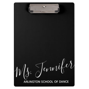 Personalised Elegant Scripted Dance Teacher Clipboard