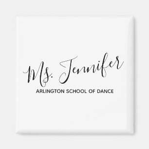 Personalised Elegant Scripted Dance Teacher Magnet