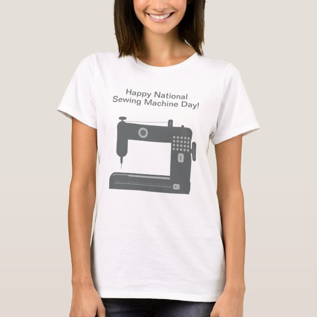 Personalised Elegant Sewing Machine Art  T-Shirt (Front)