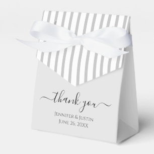Personalised Elegant Silver White Mini Favour Box
