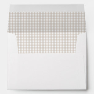 Personalised Elegant Simple Gingham Return Address Envelope