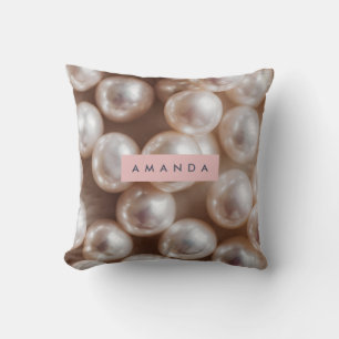 Personalised Elegant Soft Pearl Chic Style Cushion