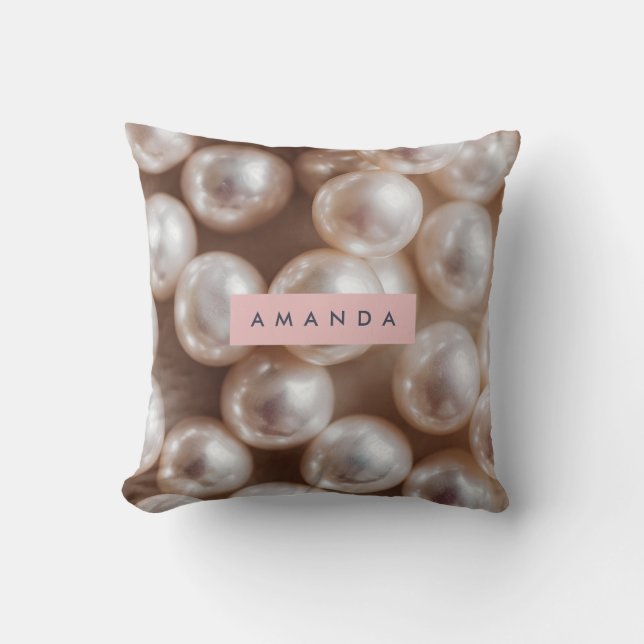 Personalised Elegant Soft Pearl Chic Style Cushion (Front)