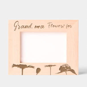 Personalised Elegant Spring Flowers Etched Frames