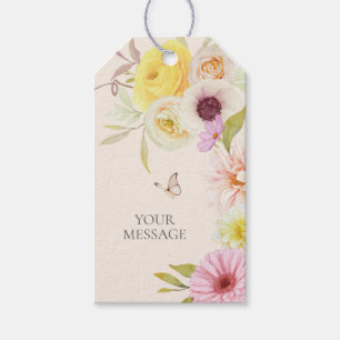 Personalised Elegant Spring Flowers Gift Tag