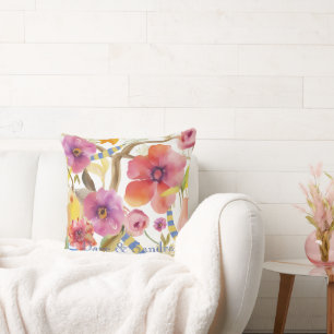 Personalised Elegant Spring Garden Flowers Cushion