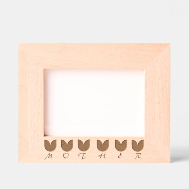 Personalised Elegant Spring tulips Etched Frames (Front)