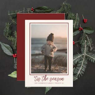 Personalised Elegant Stylish Dark Red Christmas Holiday Card