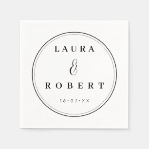 Personalised Elegant Stylish Moder Simple Wedding Napkin