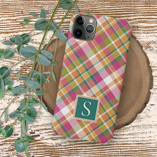 Personalised Elegant Summer Plaid Pattern Case-Mate iPhone Case (Creator Uploaded)