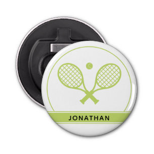 Personalised Elegant Tennis Racket and Ball Cute Bottle Opener