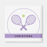 Personalised Elegant Tennis Racket and Ball Cute