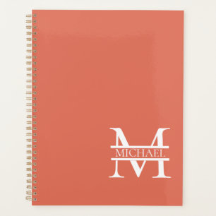 Personalised Elegant Terracotta Monogram and Name Planner