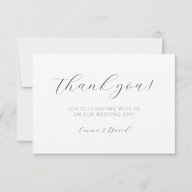 Personalised Elegant Thank You Card (Front)