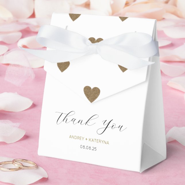 Personalised Elegant Thank You Favour Box (Wedding)