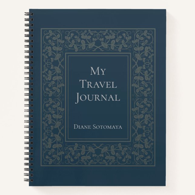 Personalised Elegant Travel Journal (Front)