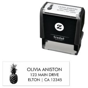 Personalised Elegant Vintage Pineapple Self-inking Stamp