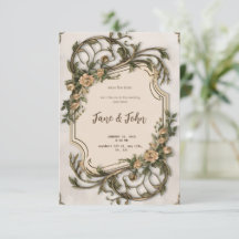 [Personalised] Elegant Vintage Wedding Invitation