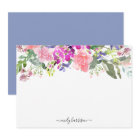 Personalised Elegant Watercolor Floral Note Card