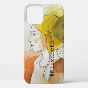 Personalised elegant  watercolor painting colourfu iPhone 12 pro case