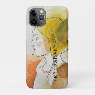Personalised elegant  watercolor painting colourfu iPhone 11 pro case